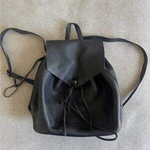Used Rebecca Minkoff Black leather Drawstring Backpack